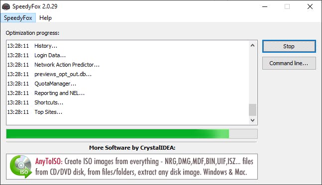 Tip 01 Optimaliseer de databases waarin browsers hun gegevens opslaan.