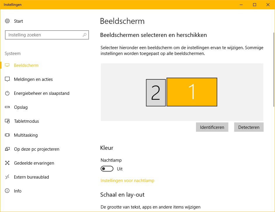 04 Via de beeldscherminstellingen op je pc kun je eenvoudig de positie van je iPad bepalen.