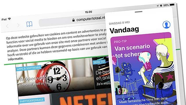 Met Slide Over kunnen de meeste iPad's met iOS 11 overweg