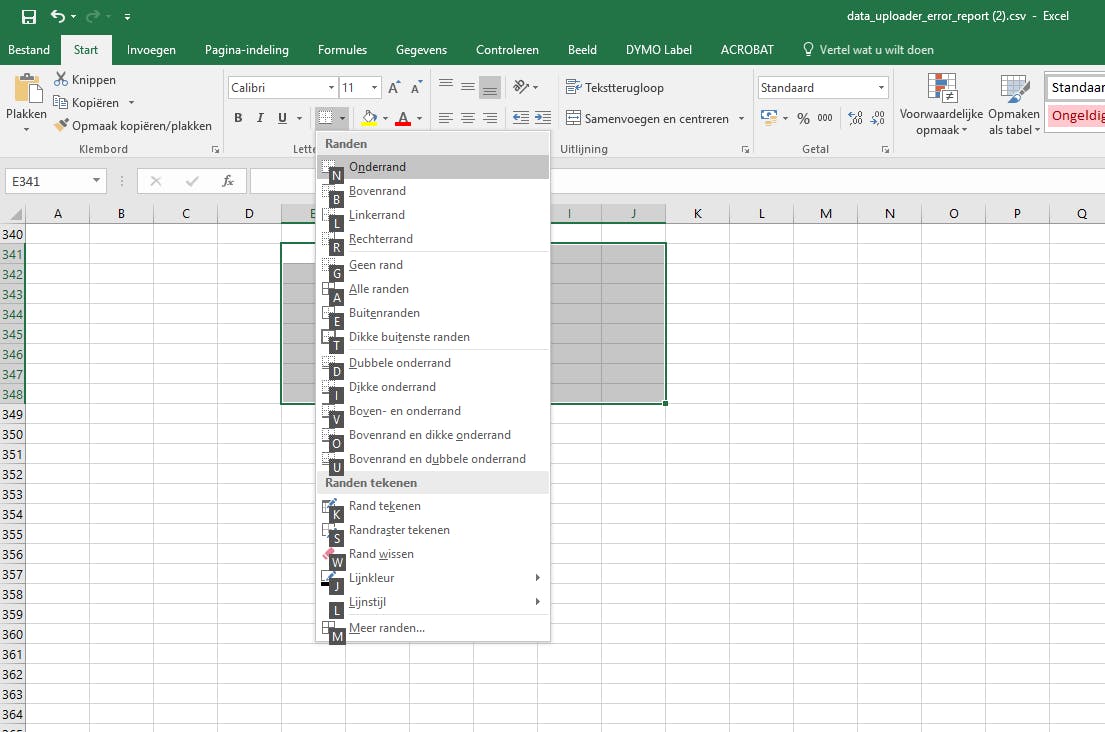 In Excel kun je zelfs met het toetsenbord je cellen opmaken.