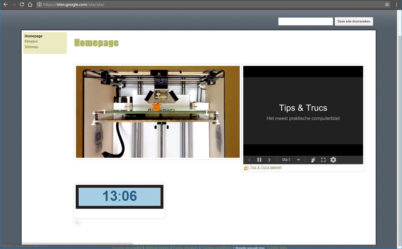 Website maken met Google Sites &amp; Drive