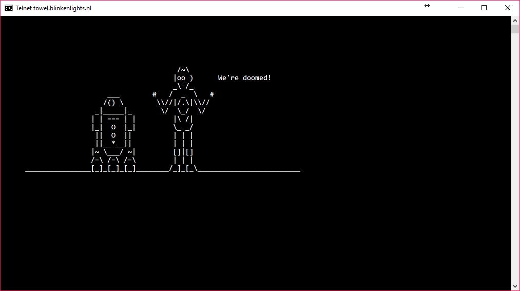 Tip 10 Nuttig is het niet, leuk wel: Star Wars kijken in de opdrachtprompt.
