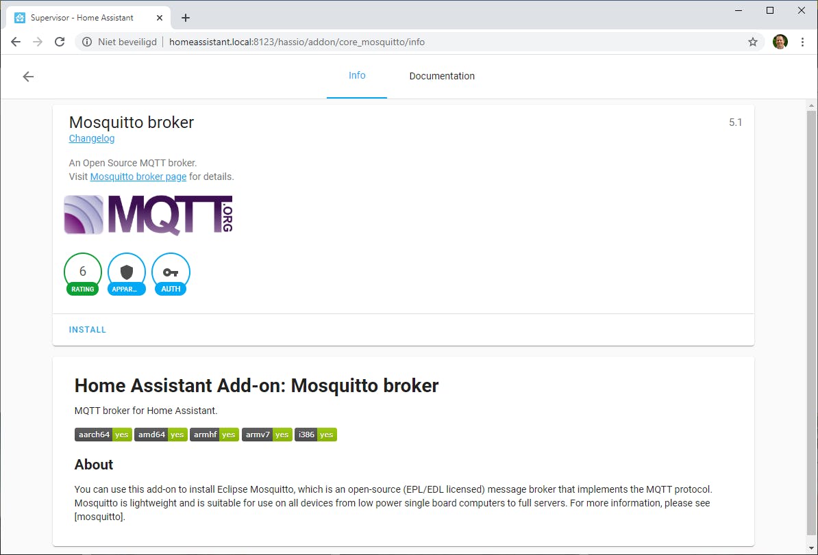 In Home Assistant is een bekende MQTT-broker als officiële add-on beschikbaar.