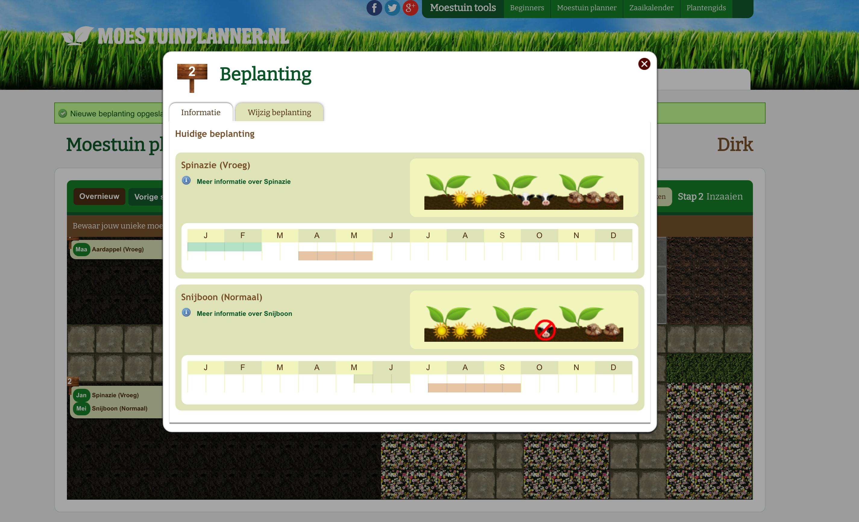 Tip 03 Van iedere groente kun je zien wanneer je ze best kunt planten of zaaien.