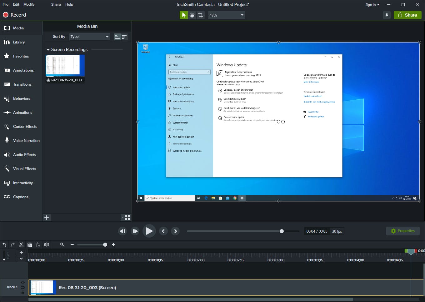Tip 04 Camtasia is een compleet pakket voor het maken van schermopnames.