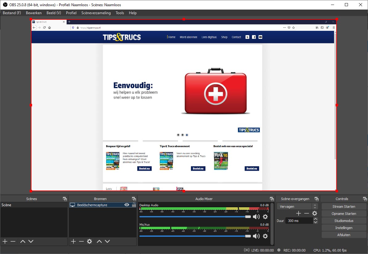 Tip 06 OBS biedt uitgebreide voorzieningen voor video-opnames en livestreaming.