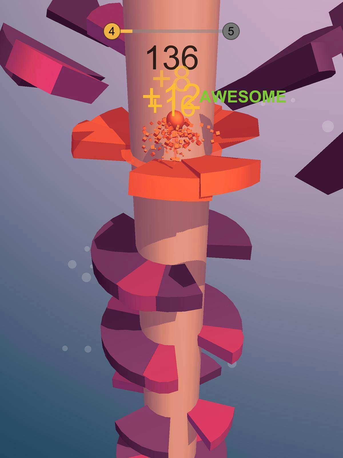 Superverslavend én frustrerend. Helix Jump is een leuk spel dat je snel even tussendoor speelt.