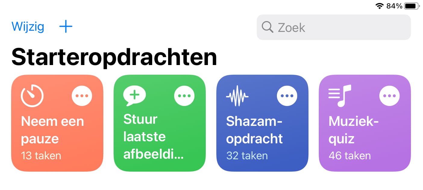 Begin met de starteropdrachten.