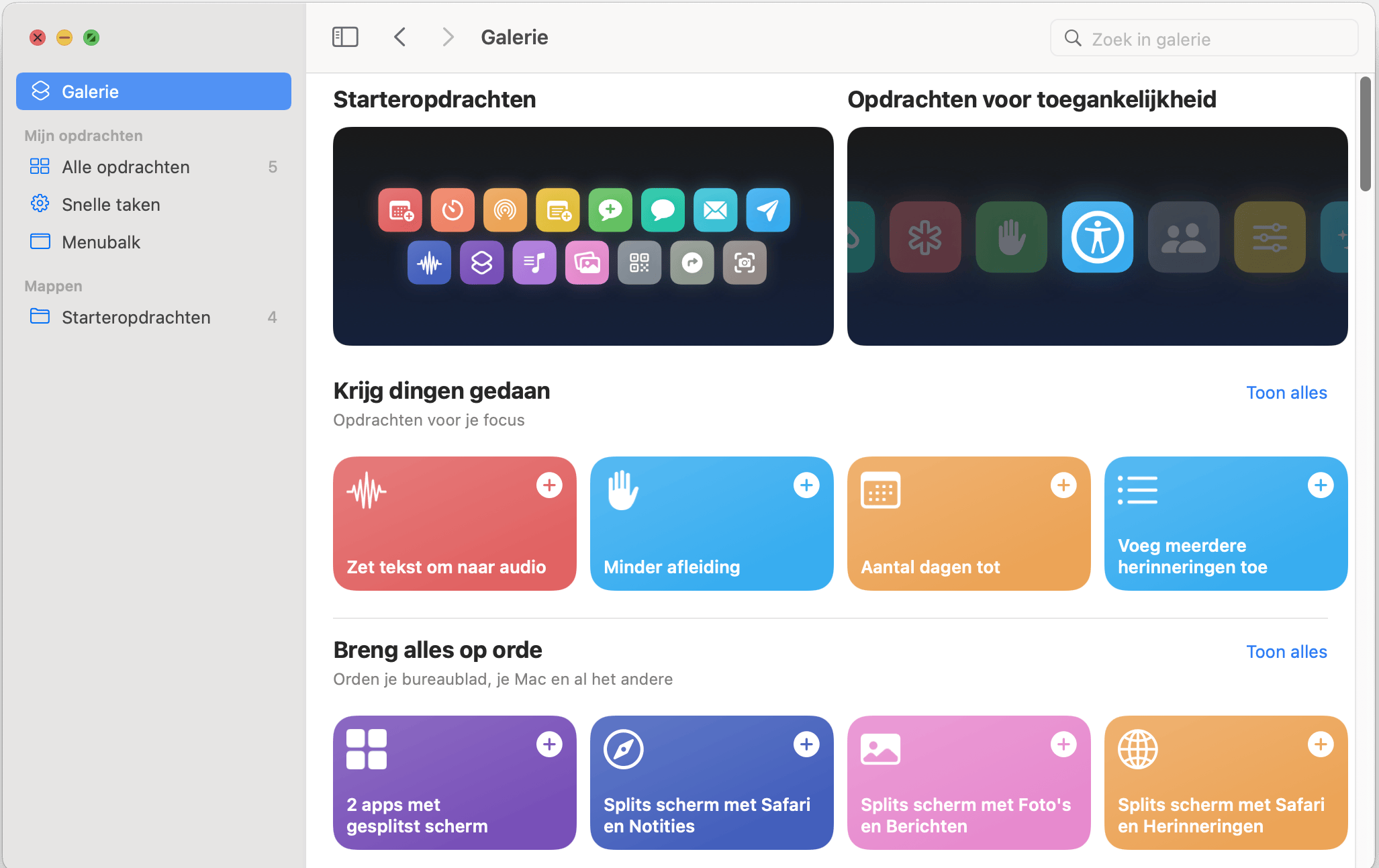 De meeste snelkoppelingen van iOS en iPadOS vind je ook in macOS Monterey.