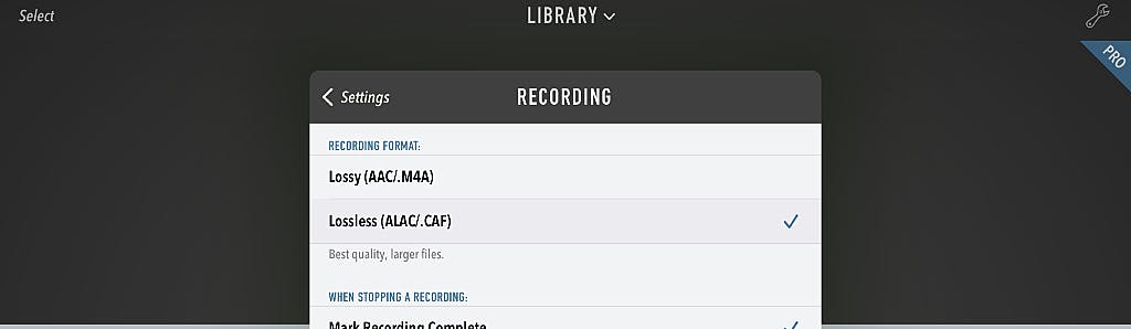 Lossless opnemen is de enige optie voor professionele opnamen en verliesvrij bewerken.