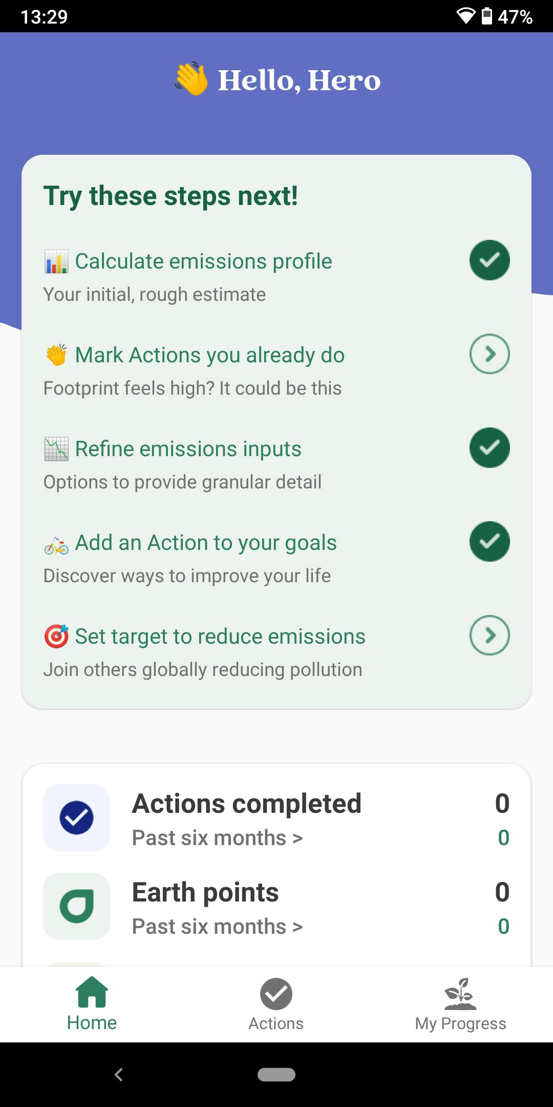 Via tabbladen kun je eenvoudig naar de belangrijkste onderdelen van de app.