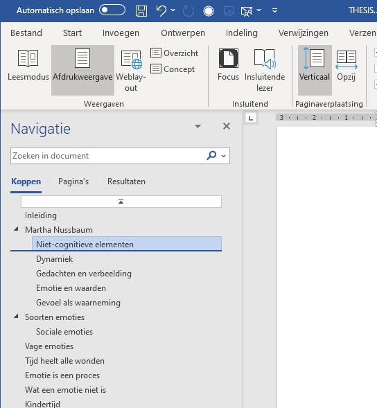 In Windows kun je de secties in het navigatievenster verslepen.
