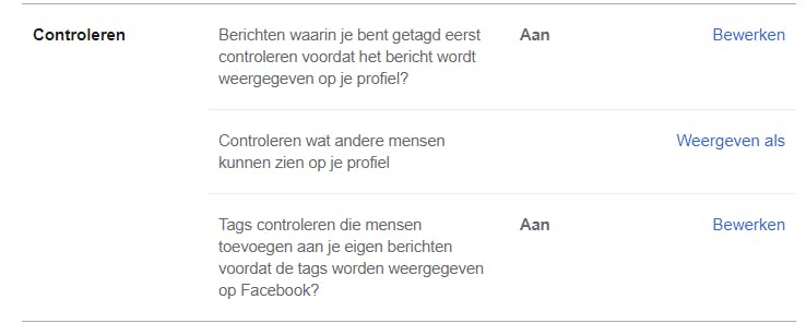 Tip 02 Behoud de controle als iemand jou tagt.