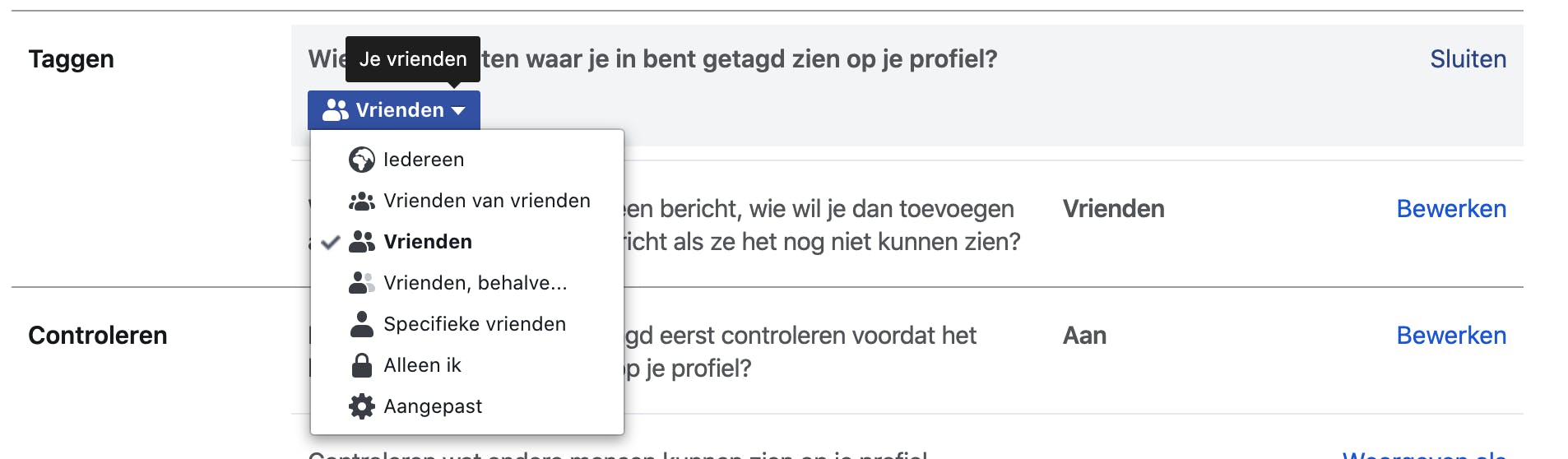 Tip 03 Mogen je vrienden het bericht zien als je wordt getagd in een bericht?