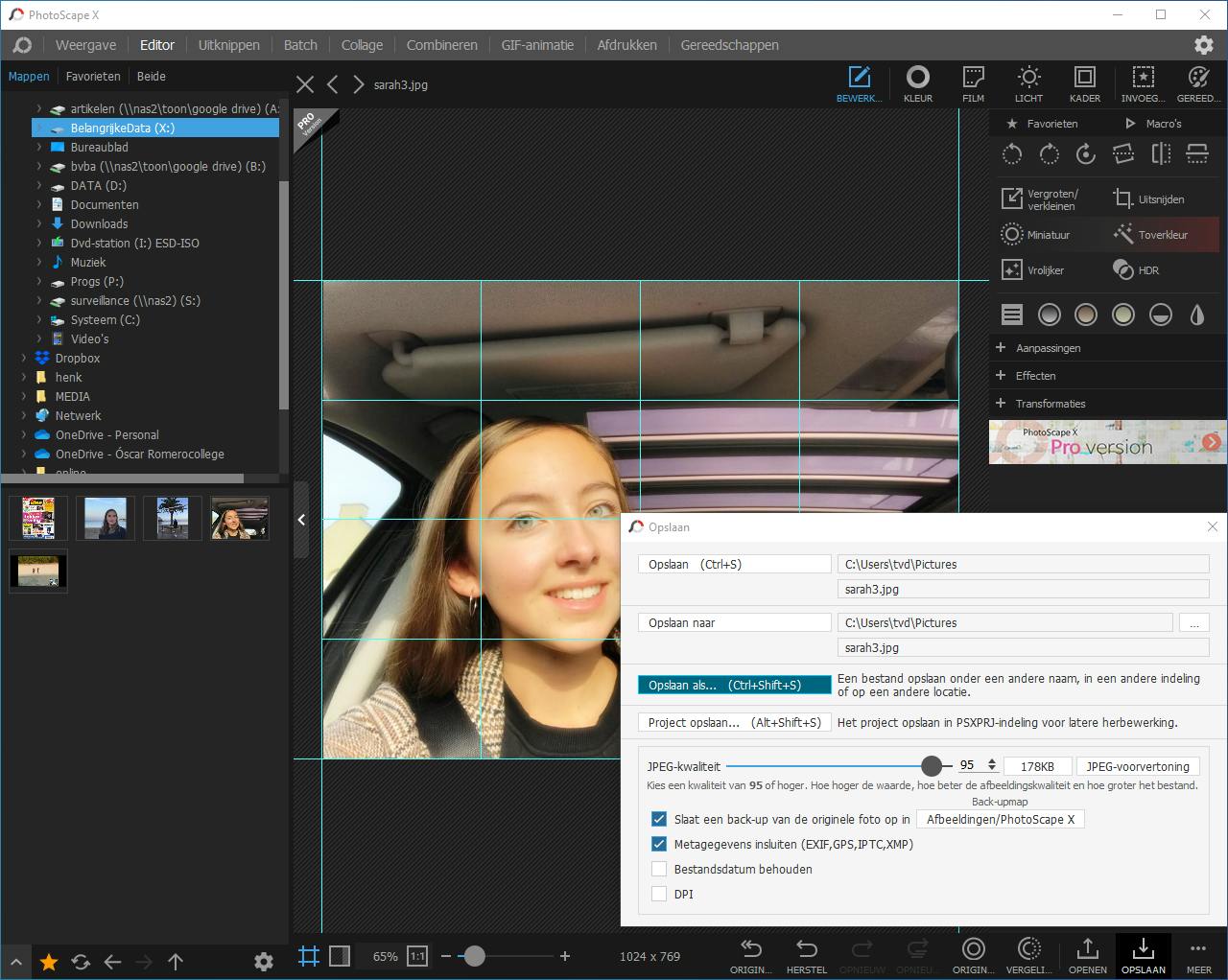 De editor bevat een groot aantal opties, gelukkig wel in een overzichtelijke interface.