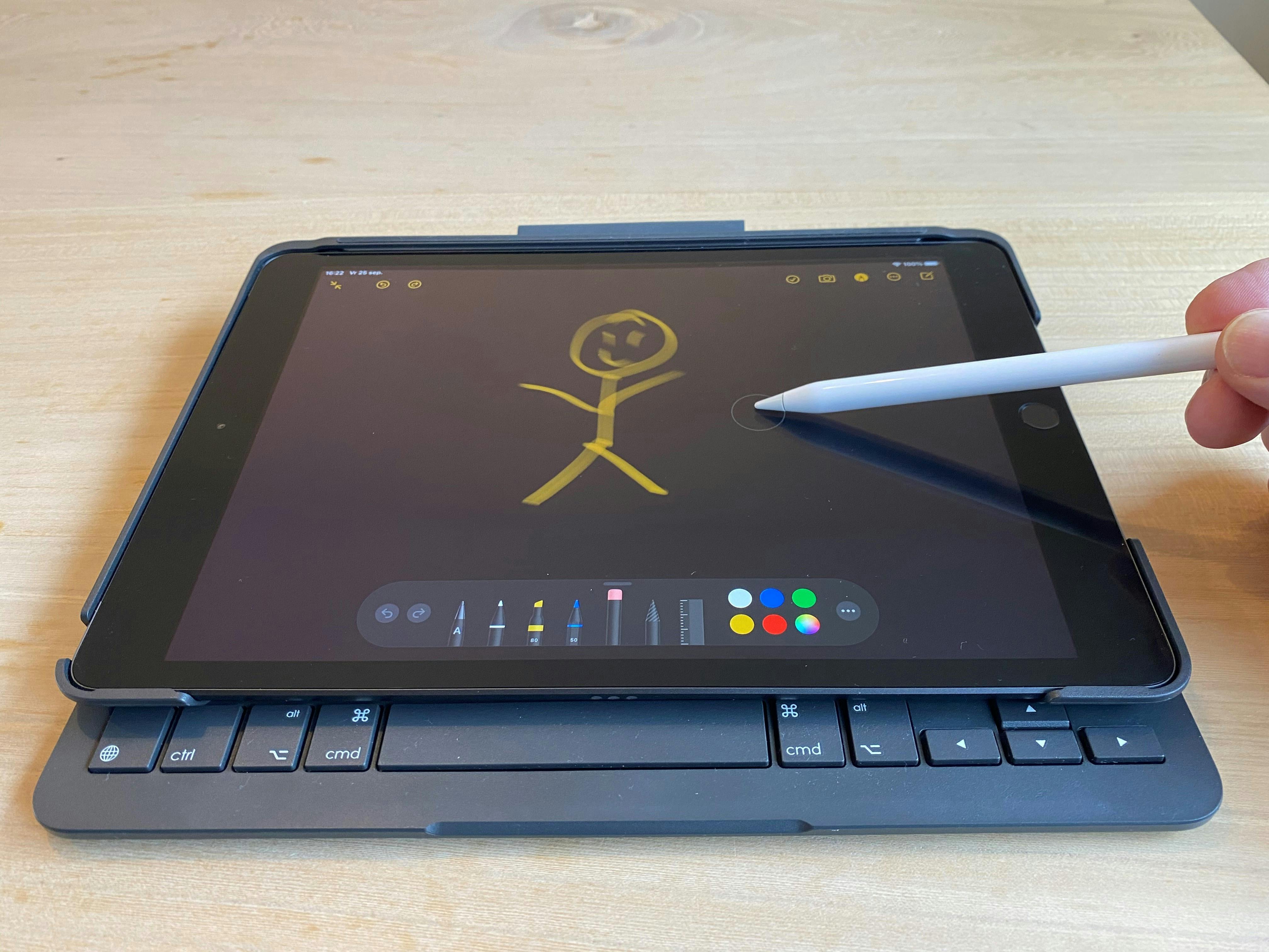 De ‘tekenstand’ heeft een hellingshoek van 10 graden.