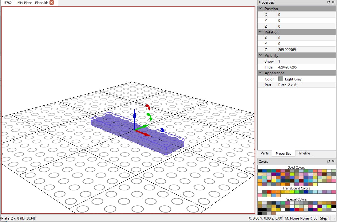 Tip 03 Aan de rechterkant van de statusbalk lees je via de X-, Y- en Z-waarde waar je het stukje plaatst.