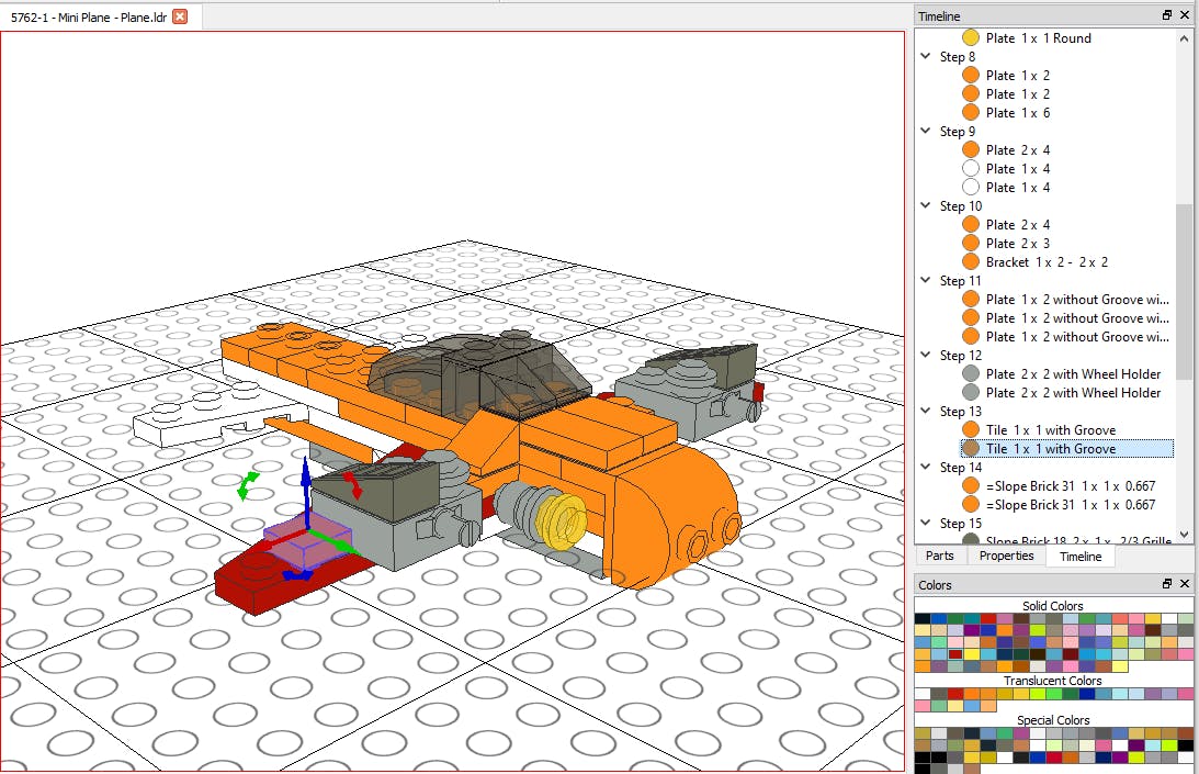 Tip 04 In de tijdlijn volg je de opbouw per stap.