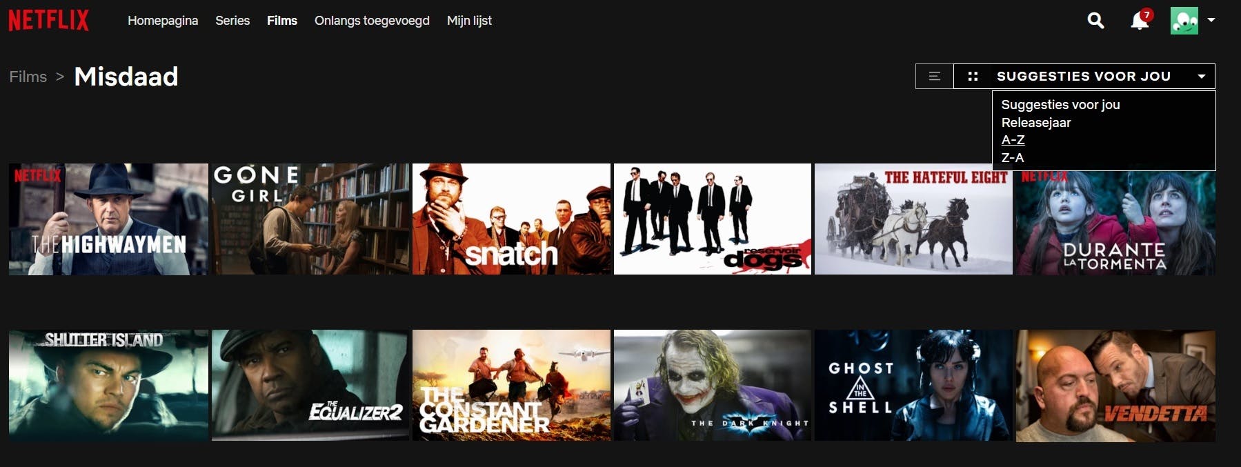 Netflix kijklijst opschonen