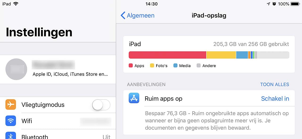 Maak snel ruimte vrij op je i-device voor de upgrade naar iOS 12