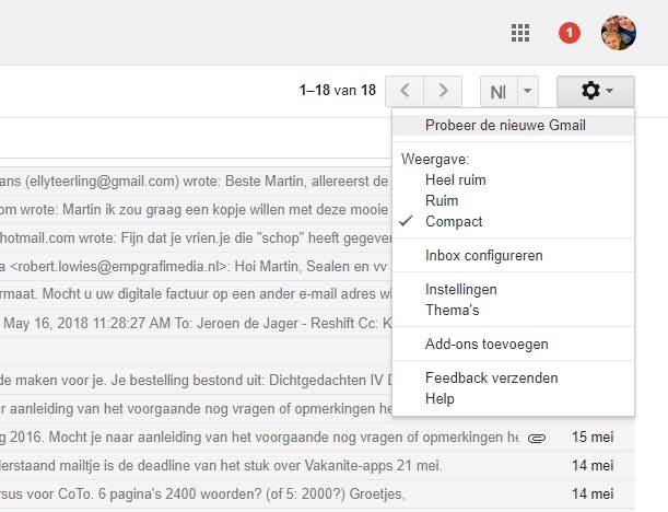 Tip 01 De nieuwe interface wordt (nog) niet overal automatisch geladen.