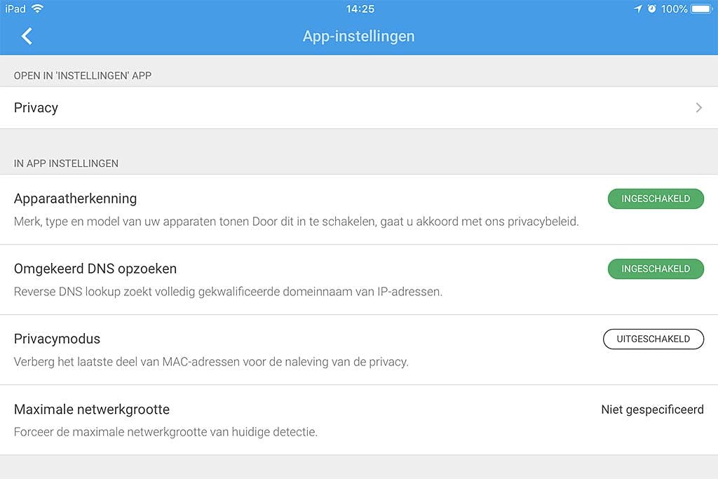 Zo zet je Apparaatherkenning in Fing weer uit