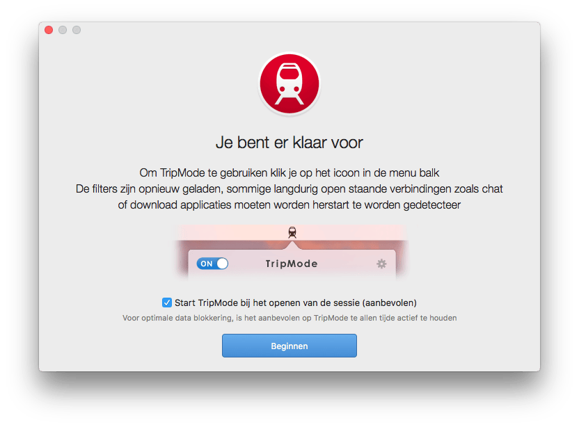 De app kan zelf detecteren wanneer je verbinding maakt met je iPhone.