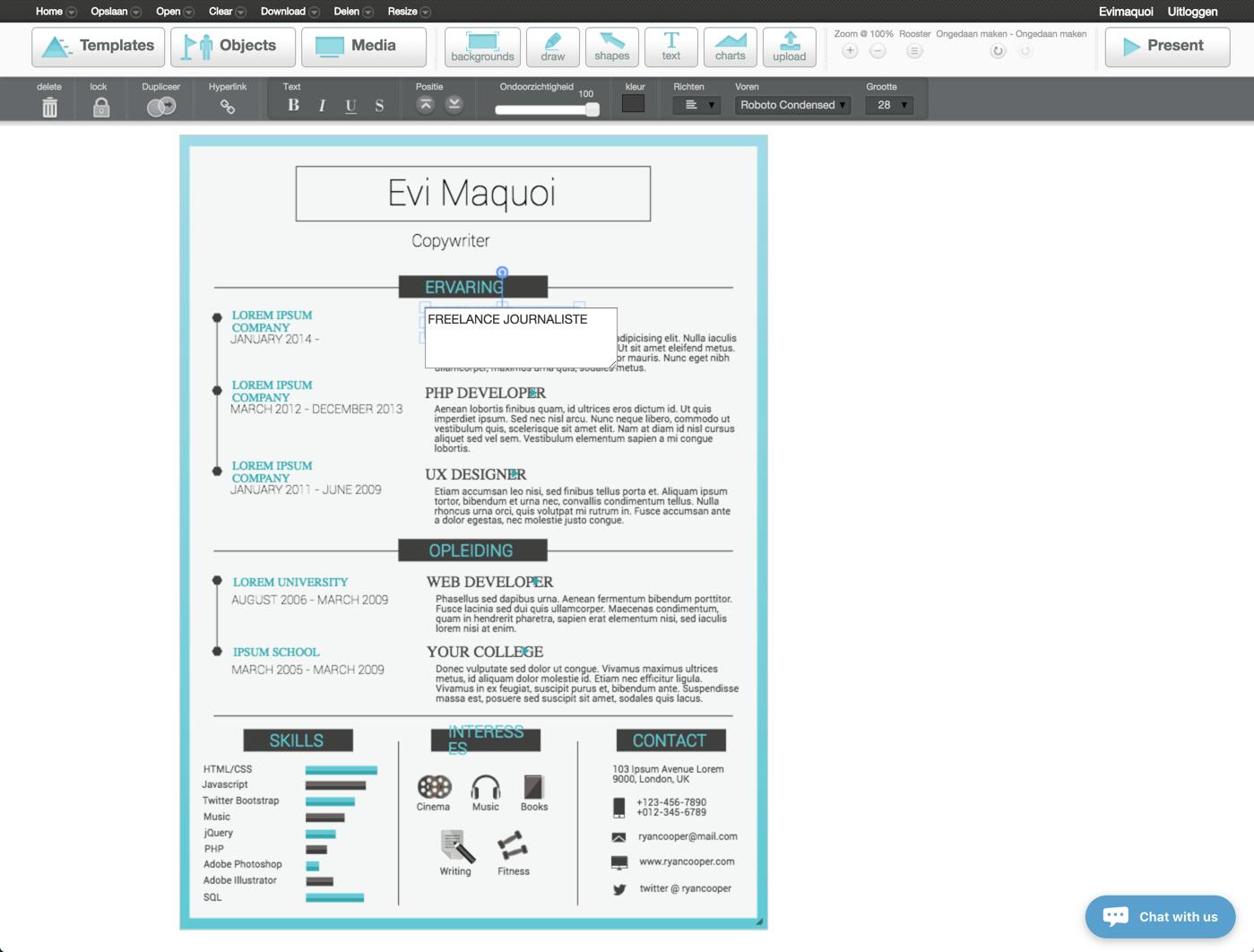 Nu is het vooral een kwestie van vakken invullen.
