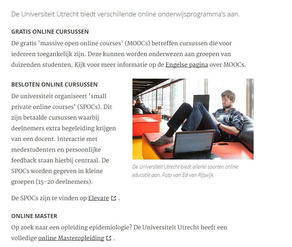 Tip 01 Let goed op om wat voor opleiding het gaat en of dat bij je past.