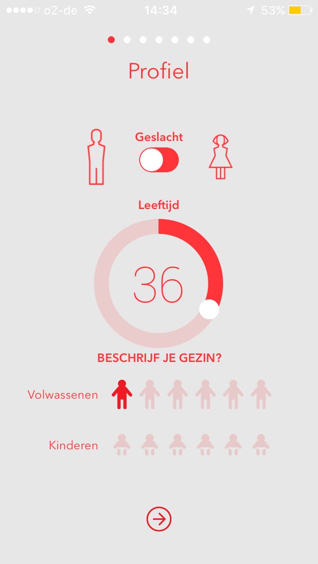 Bij Youmiam geef je eerst wat voorkeuren op.