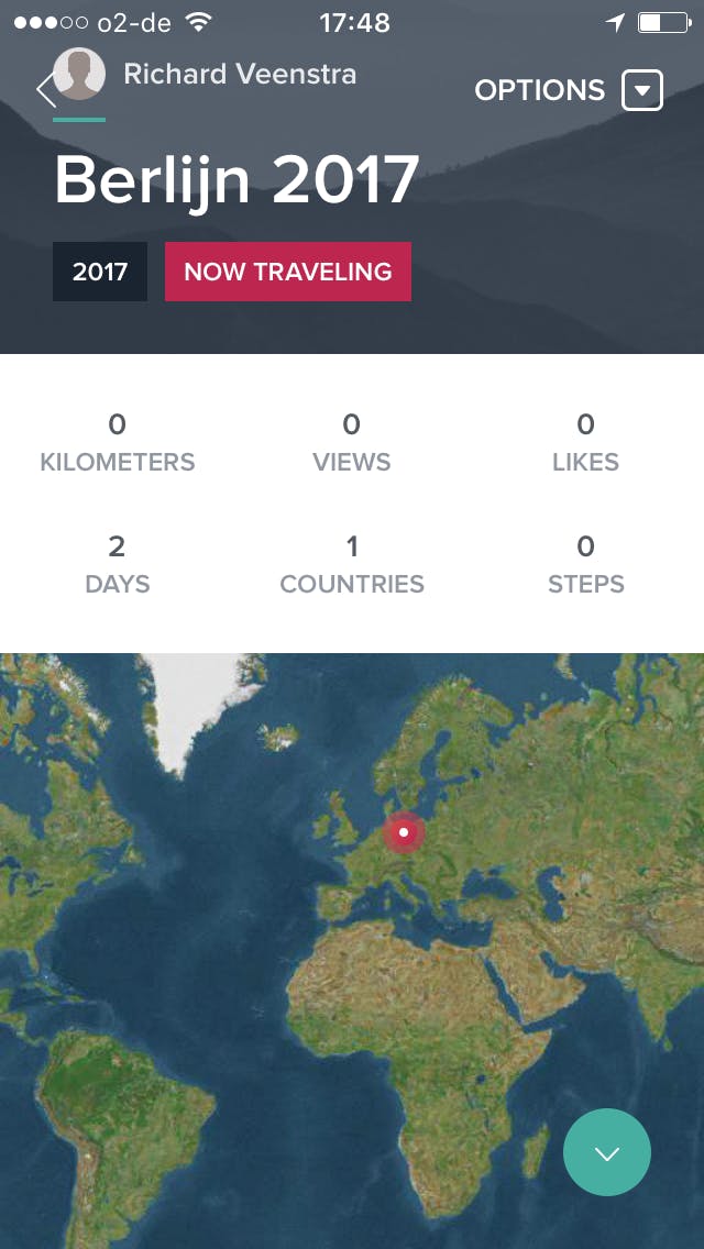 Je eerste trip is aangemaakt.