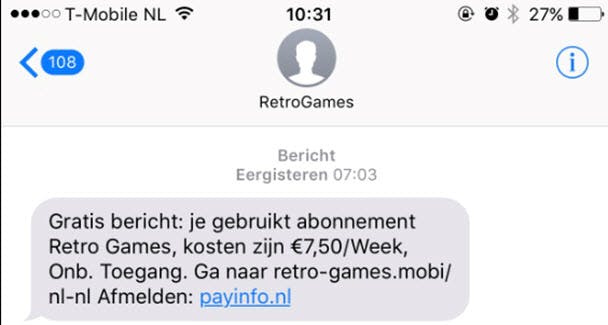 ongewenste sms'jes
