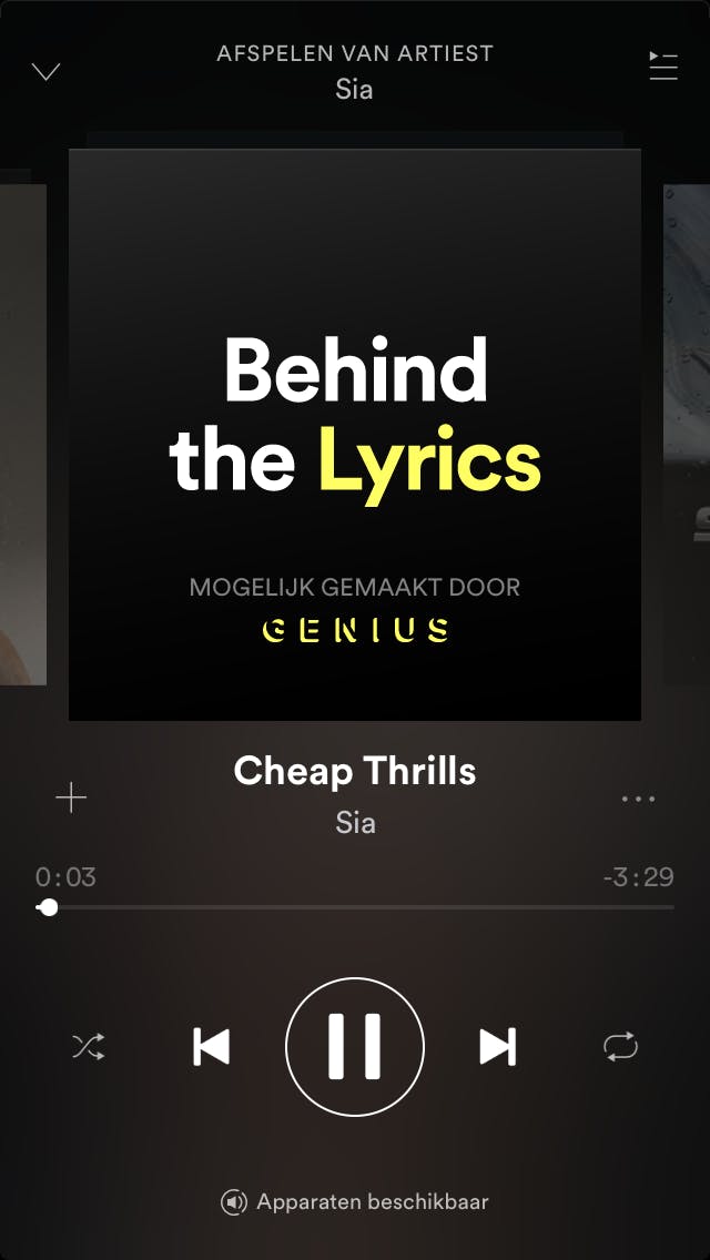 Behind the Lyrics is een dienst van Genius.