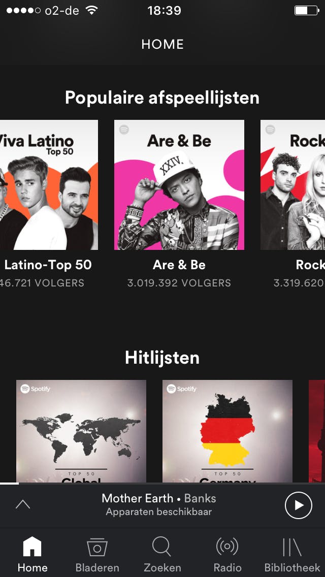 Populaire afspeellijsten worden samengesteld door Spotify.