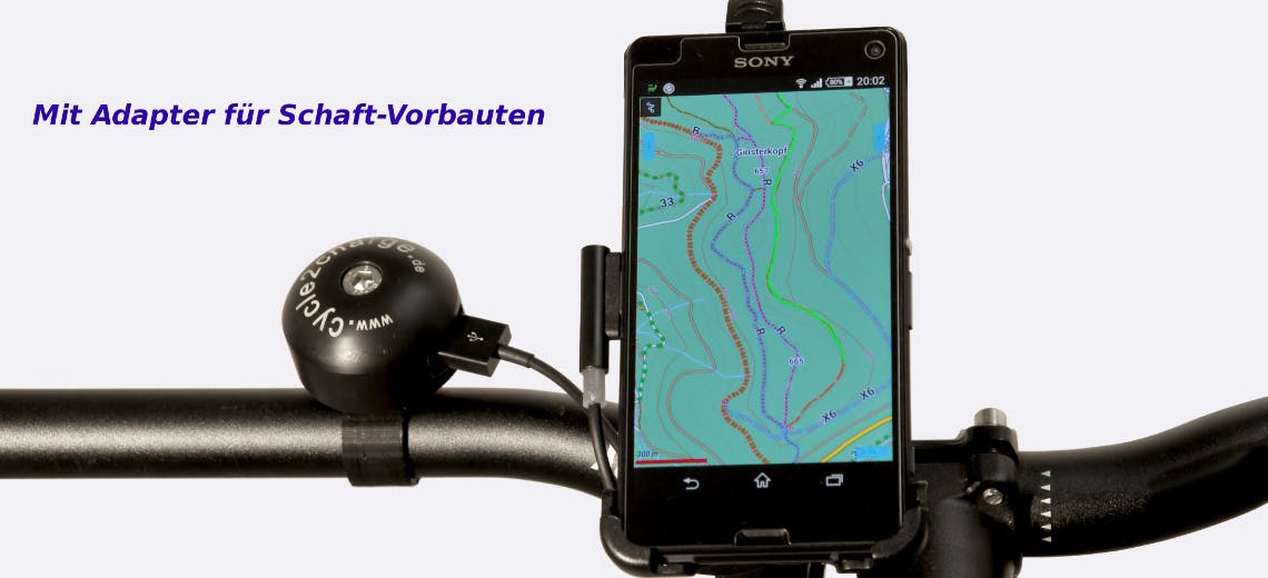 Tip 03 De Cycle2Charge sluit je aan op je dynamo en de usb-poort levert stroom voor je smartphone.