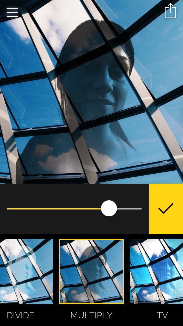 Creëer een goede balans tussen beide foto’s.