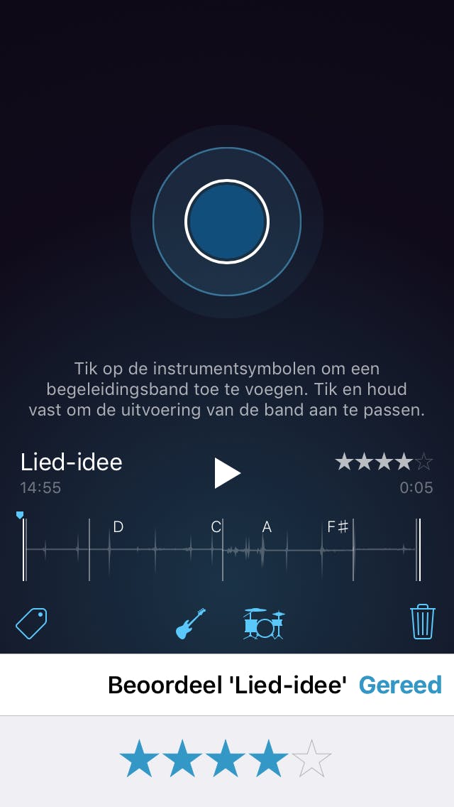Geef een aantal sterren aan om je eigen idee te classificeren.