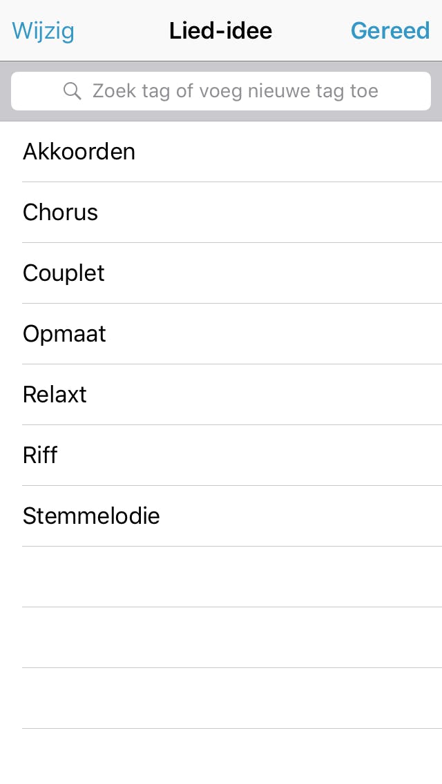Kies één of meerdere labels.