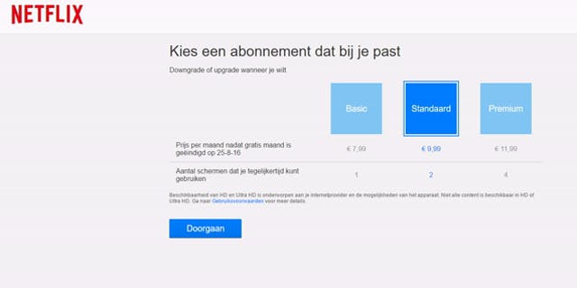 Door te upgraden kan je meerdere apparaten en UltraHD-kwaliteit gebruiken.
