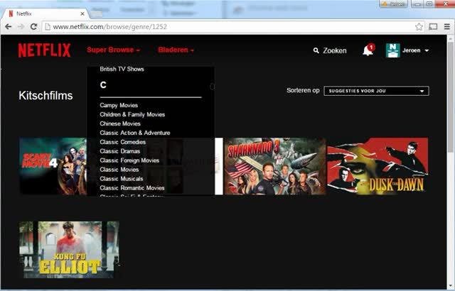 Netflix bevat op de achtergrond meer genres dan je normaal gesproken te zien krijgt.