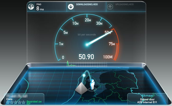 Doe een speedtest en controleer hoe snel jouw internetverbinding is.