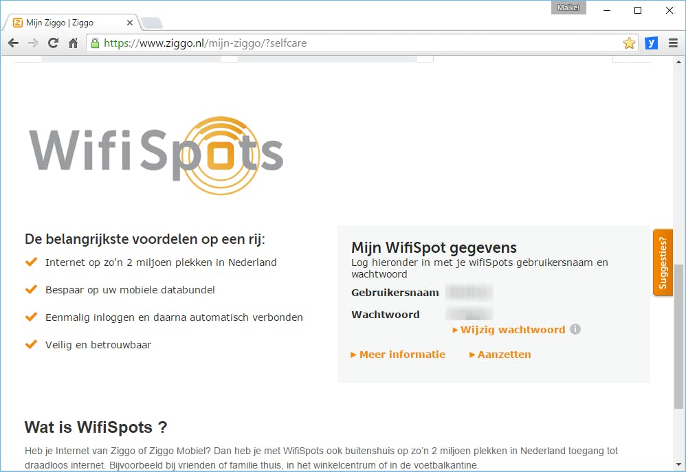 Tip 09 Wanneer Ziggo-abonnees de router openstellen voor WifiSpots, hebben zij op hun beurt toegang tot twee miljoen wifi-hotspots.