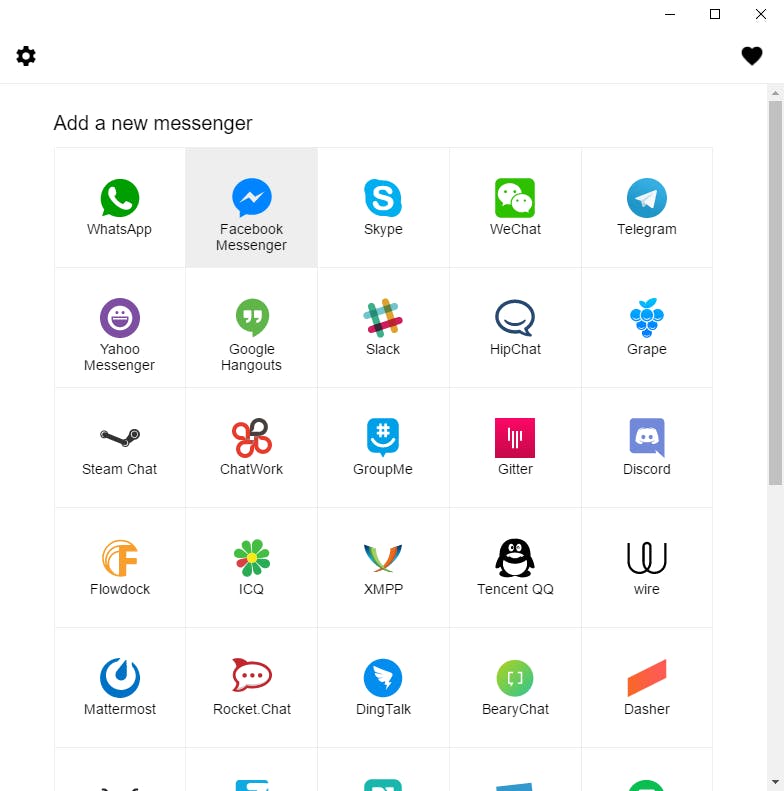 Selecteer de diensten die je wilt gebruiken en log bij iedere afzonderlijke dienst in.