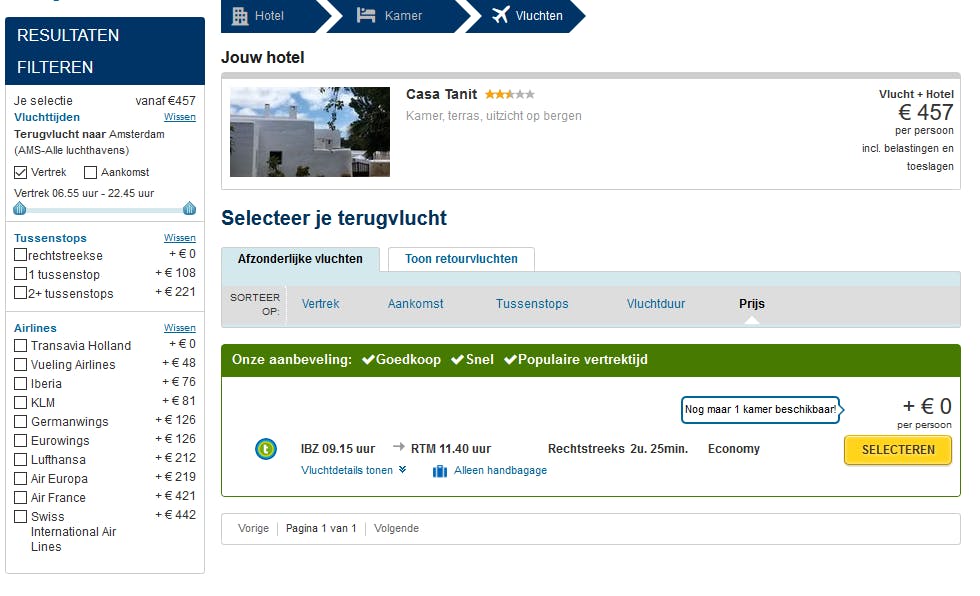 Tip 04 Een vliegreis, hotel én auto tegelijk boeken is soms veel goedkoper dan los.