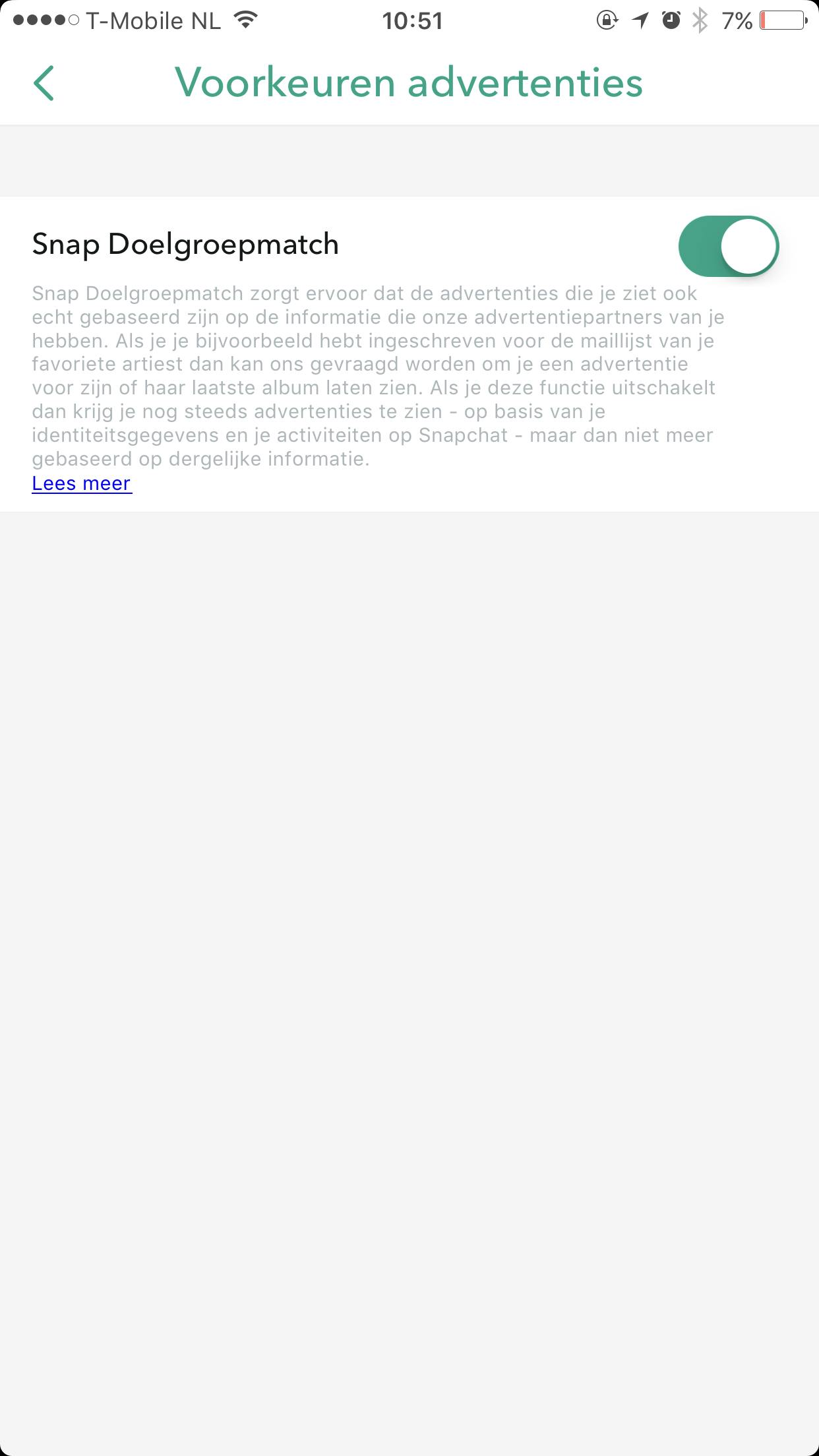 Bepaal zelf of je gerichte advertenties wilt.