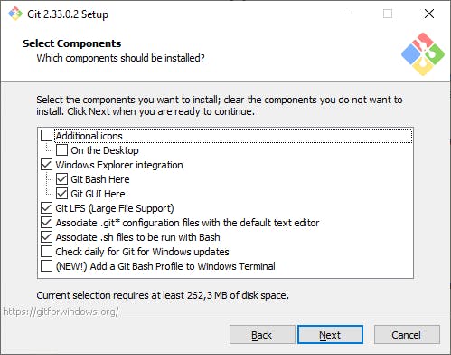 Onder Windows biedt Git een handige integratie met Verkenner.