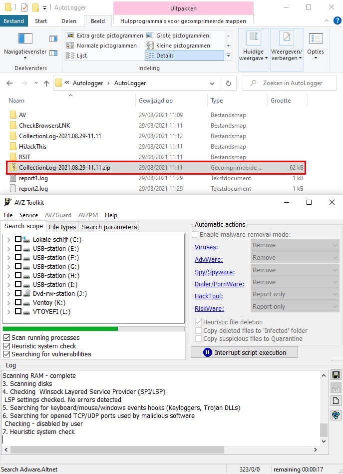 AutoLogger werkt met verschillende scantools en levert uitgebreide logs af.