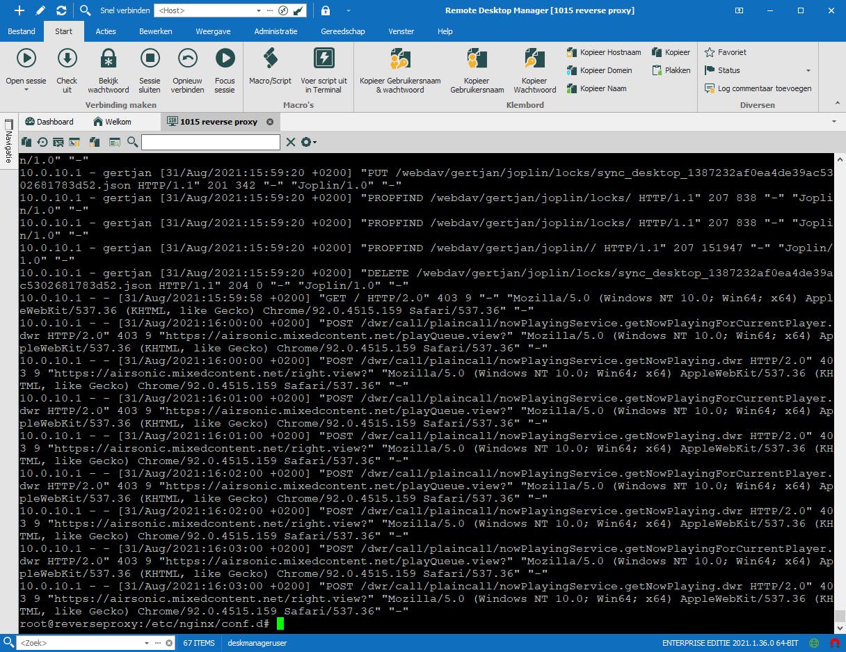 Via het logbestand kun je controleren wie er toegang kregen.