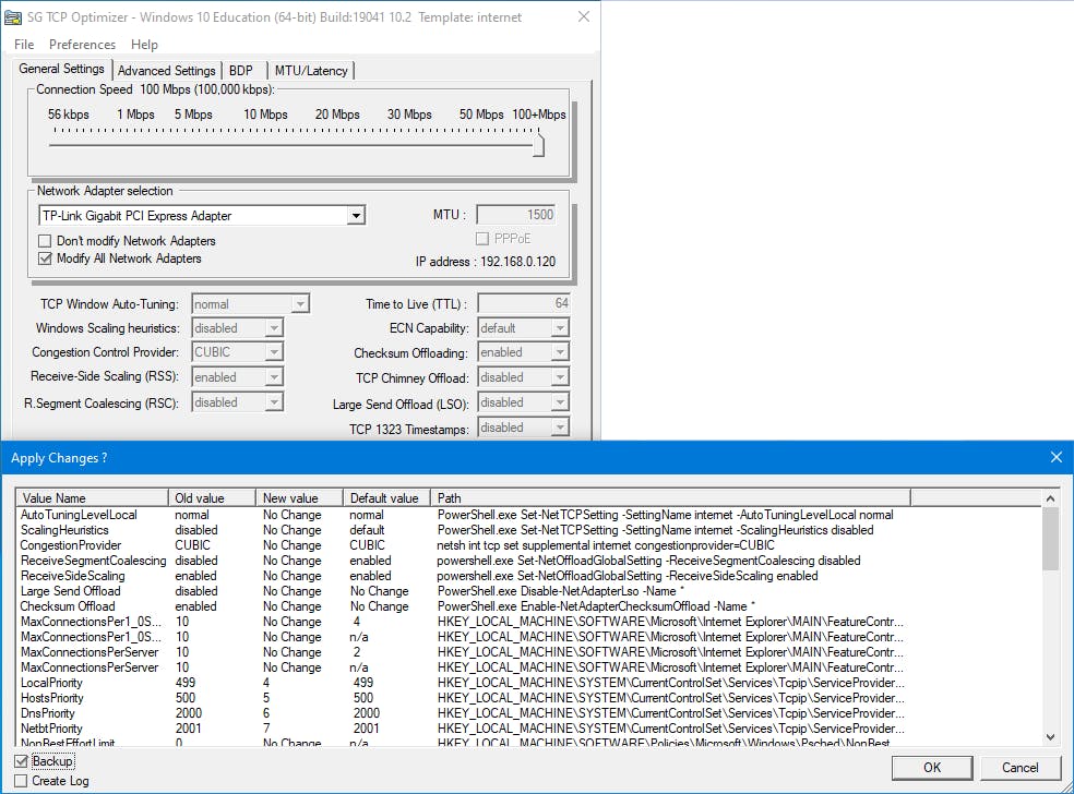 Voor de (gevorderde) finetuners onder ons: sleutelen aan TCP-parameters.