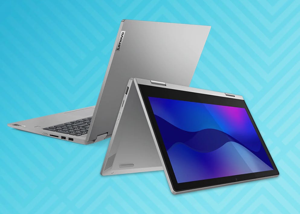 Een convertible, of multimodus laptop, kun je in verschillende standen gebruiken.